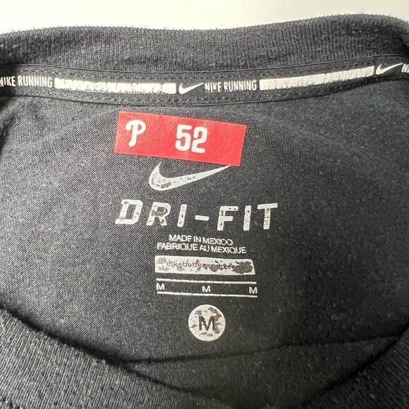 Nike Tshirt Black Men Faded Run Dri Fit Size M - Picture 4 of 6